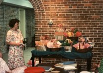 Ginney Miller with gift baskets